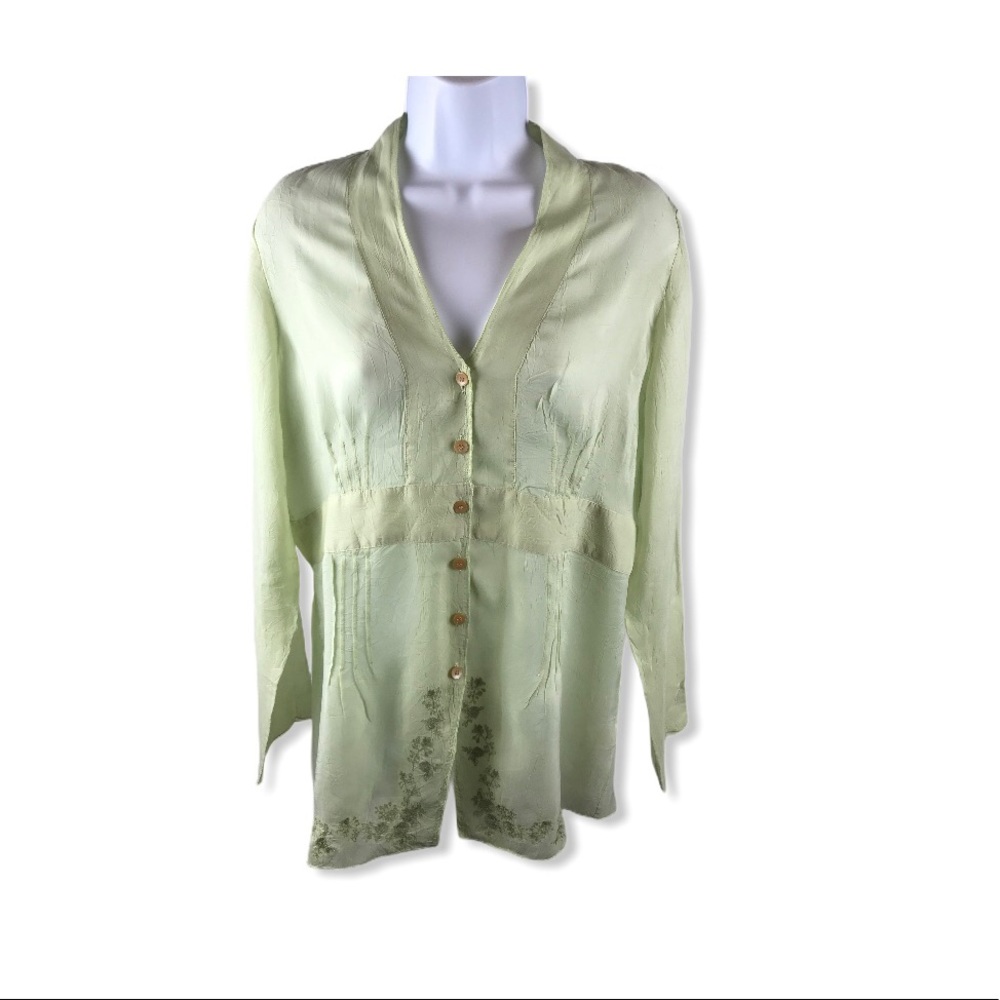 J.Jill N.W.T. Casual Womens Size Small Sheer Green